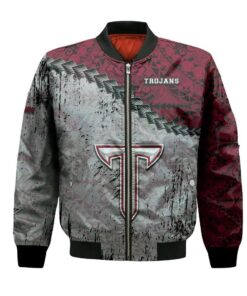 Troy Trojans Bomber Jacket 3D Printed Grunge Polynesian Tattoo - livanniespoon Store
