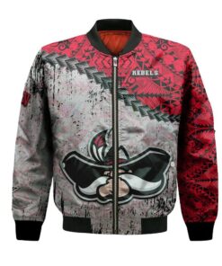 Unlv Rebels Bomber Jacket 3D Printed Grunge Polynesian Tattoo - livanniespoon Store