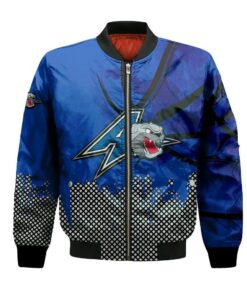 Unc Asheville Bulldogs Bomber Jacket 3D Printed Basketball Net Grunge Pattern - livanniespoon Store
