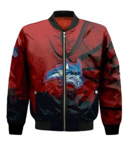 Stony Brook Seawolves Bomber Jacket 3D Printed Basketball Net Grunge Pattern - livanniespoon Store