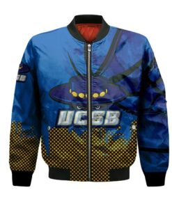 Uc Santa Barbara Gauchos Bomber Jacket 3D Printed Basketball Net Grunge Pattern - livanniespoon Store