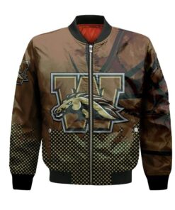 Western Michigan Broncos Bomber Jacket 3D Printed Basketball Net Grunge Pattern - livanniespoon Store