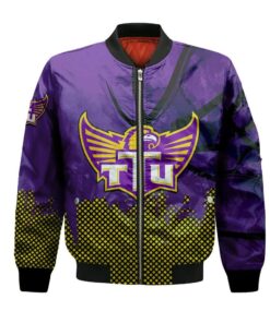 Tennessee Tech Golden Eagles Bomber Jacket 3D Printed Basketball Net Grunge Pattern - livanniespoon Store