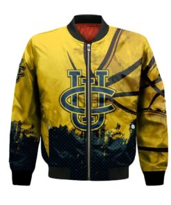 Uc Irvine Anteaters Bomber Jacket 3D Printed Basketball Net Grunge Pattern - livanniespoon Store