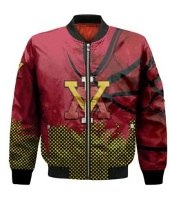 Vmi Keydets Bomber Jacket 3D Printed Basketball Net Grunge Pattern - livanniespoon Store