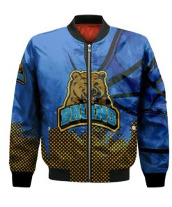 Ucla Bruins Bomber Jacket 3D Printed Basketball Net Grunge Pattern - livanniespoon Store