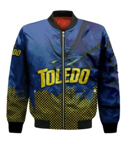 Toledo Rockets Bomber Jacket 3D Printed Basketball Net Grunge Pattern - livanniespoon Store