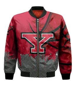 Youngstown State Penguins Bomber Jacket 3D Printed Basketball Net Grunge Pattern - livanniespoon Store