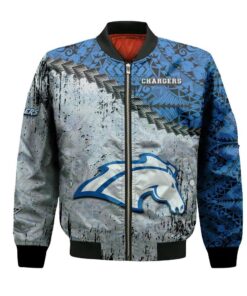 Alabama Huntsville Chargers Bomber Jacket 3D Printed Grunge Polynesian Tattoo - livanniespoon Store