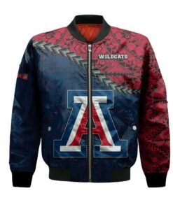 Arizona Wildcats Bomber Jacket 3D Printed Grunge Polynesian Tattoo - livanniespoon Store