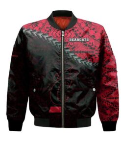 Cincinnati Bearcats Bomber Jacket 3D Printed Grunge Polynesian Tattoo - livanniespoon Store