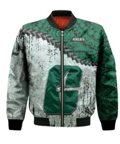Charlotte 49Ers Bomber Jacket 3D Printed Grunge Polynesian Tattoo - livanniespoon Store