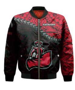 Cal State Northridge Matadors Bomber Jacket 3D Printed Grunge Polynesian Tattoo - livanniespoon Store