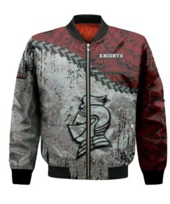 Bellarmine Knights Bomber Jacket 3D Printed Grunge Polynesian Tattoo - livanniespoon Store