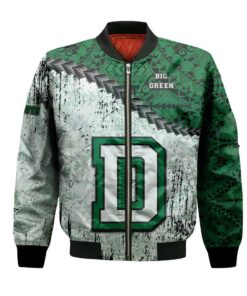 Dartmouth Big Green Bomber Jacket 3D Printed Grunge Polynesian Tattoo - livanniespoon Store