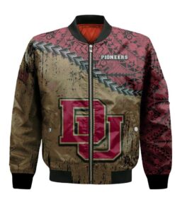 Denver Pioneers Bomber Jacket 3D Printed Grunge Polynesian Tattoo - livanniespoon Store