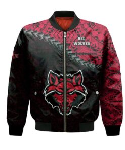 Arkansas State Red Wolves Bomber Jacket 3D Printed Grunge Polynesian Tattoo - livanniespoon Store