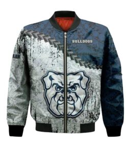 Butler Bulldogs Bomber Jacket 3D Printed Grunge Polynesian Tattoo - livanniespoon Store