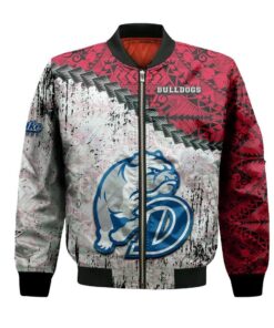 Drake Bulldogs Bomber Jacket 3D Printed Grunge Polynesian Tattoo - livanniespoon Store