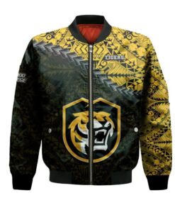 Colorado College Tigers Bomber Jacket 3D Printed Grunge Polynesian Tattoo - livanniespoon Store