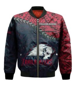 Dixie State Trailblazers Bomber Jacket 3D Printed Grunge Polynesian Tattoo - livanniespoon Store