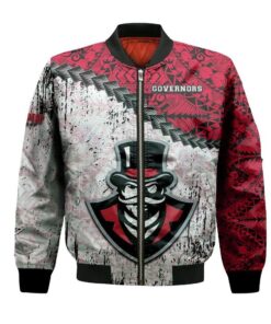 Austin Peay Governors Bomber Jacket 3D Printed Grunge Polynesian Tattoo - livanniespoon Store