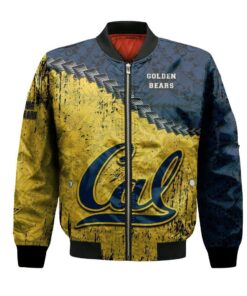 California Golden Bears Bomber Jacket 3D Printed Grunge Polynesian Tattoo - livanniespoon Store