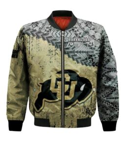 Colorado Buffaloes Bomber Jacket 3D Printed Grunge Polynesian Tattoo - livanniespoon Store