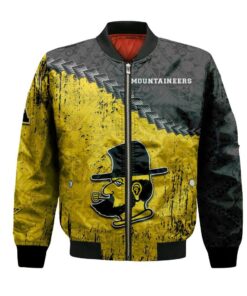 Appalachian State Mountaineers Bomber Jacket 3D Printed Grunge Polynesian Tattoo - livanniespoon Store