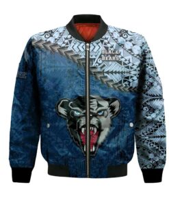 Maine Black Bears Bomber Jacket 3D Printed Grunge Polynesian Tattoo - livanniespoon Store