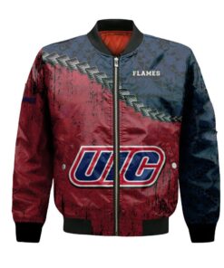 Illinois-Chicago Flames Bomber Jacket 3D Printed Grunge Polynesian Tattoo - livanniespoon Store