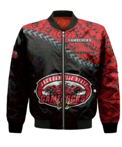 Jacksonville State Gamecocks Bomber Jacket 3D Printed Grunge Polynesian Tattoo - livanniespoon Store