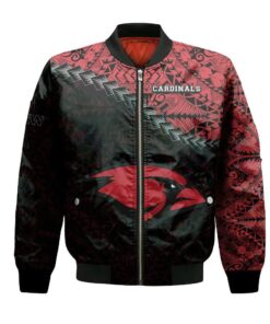 Incarnate Word Cardinals Bomber Jacket 3D Printed Grunge Polynesian Tattoo - livanniespoon Store