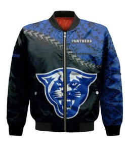 Georgia State Panthers Bomber Jacket 3D Printed Grunge Polynesian Tattoo - livanniespoon Store