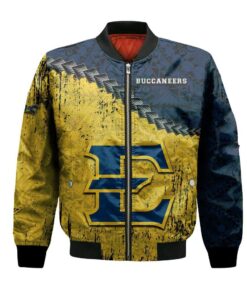East Tennessee State Buccaneers Bomber Jacket 3D Printed Grunge Polynesian Tattoo - livanniespoon Store