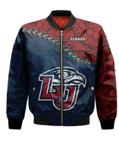 Liberty Flames Bomber Jacket 3D Printed Grunge Polynesian Tattoo - livanniespoon Store