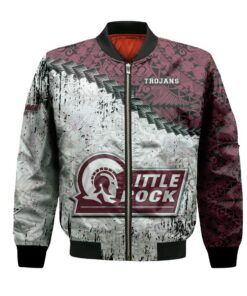 Little Rock Trojans Bomber Jacket 3D Printed Grunge Polynesian Tattoo - livanniespoon Store