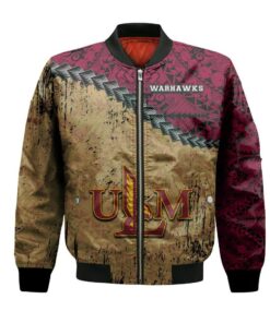 Louisiana-Monroe Warhawks Bomber Jacket 3D Printed Grunge Polynesian Tattoo - livanniespoon Store