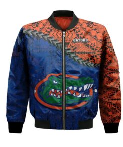 Florida Gators Bomber Jacket 3D Printed Grunge Polynesian Tattoo - livanniespoon Store