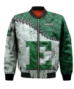 Eastern Michigan Eagles Bomber Jacket 3D Printed Grunge Polynesian Tattoo - livanniespoon Store