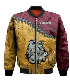 Minnesota-Duluth Bulldogs Bomber Jacket 3D Printed Grunge Polynesian Tattoo - livanniespoon Store