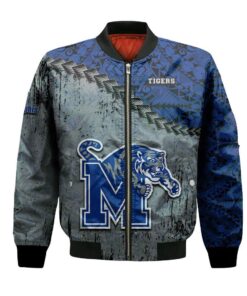 Memphis Tigers Bomber Jacket 3D Printed Grunge Polynesian Tattoo - livanniespoon Store