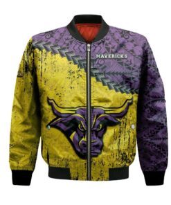 Minnesota State Mavericks Bomber Jacket 3D Printed Grunge Polynesian Tattoo - livanniespoon Store