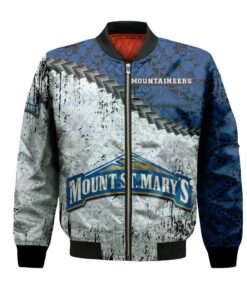 Mount St. Mary?S Mountaineers Bomber Jacket 3D Printed Grunge Polynesian Tattoo - livanniespoon Store