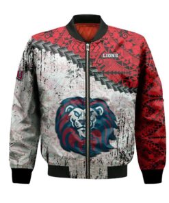 Loyola Marymount Lions Bomber Jacket 3D Printed Grunge Polynesian Tattoo - livanniespoon Store