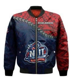 Njit Highlanders Bomber Jacket 3D Printed Grunge Polynesian Tattoo - livanniespoon Store