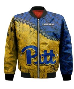 Pittsburgh Panthers Bomber Jacket 3D Printed Grunge Polynesian Tattoo - livanniespoon Store