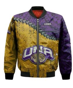 North Alabama Lions Bomber Jacket 3D Printed Grunge Polynesian Tattoo - livanniespoon Store