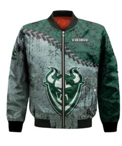Portland State Vikings Bomber Jacket 3D Printed Grunge Polynesian Tattoo - livanniespoon Store