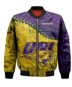 Northern Iowa Panthers Bomber Jacket 3D Printed Grunge Polynesian Tattoo - livanniespoon Store